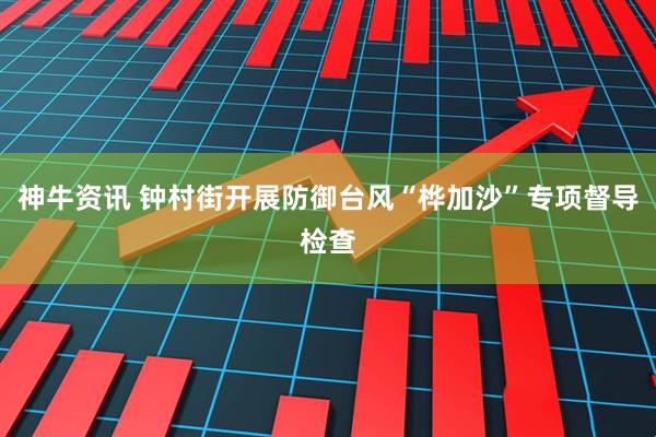 神牛资讯 钟村街开展防御台风“桦加沙”专项督导检查