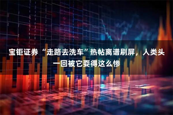 宝钜证券 “走路去洗车”热帖离谱刷屏，人类头一回被它耍得这么惨